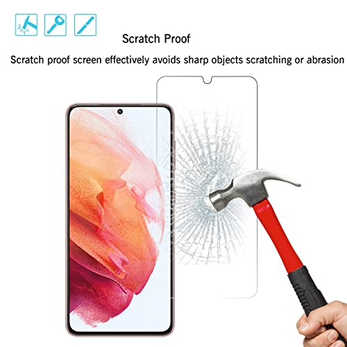 Ailun Glass Screen Protector for Galaxy S21 5G [6.2 inch] 2Pack + 2Pack Camera Lens Tempered Glass Fingerprint Unlock Compatible 0.33mm Clear Anti-Scratch Case Friendly [Not for Galaxy S21 Plus]