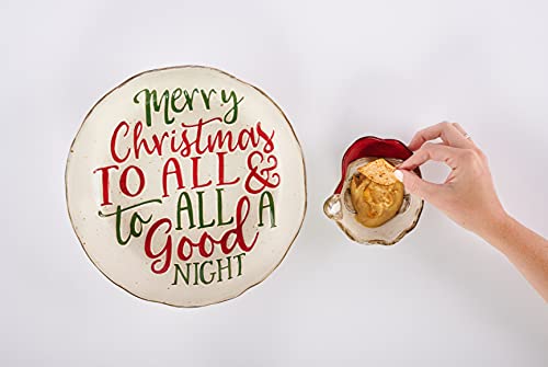 Mud Pie, Multi, Farmhouse Christmas Chip & Dip Set, 2.5" x 10.5", chip 2 1/2" x 10 1/2" dia | dip 2" x 4 1/2"