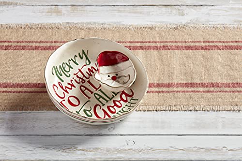 Mud Pie, Multi, Farmhouse Christmas Chip & Dip Set, 2.5" x 10.5", chip 2 1/2" x 10 1/2" dia | dip 2" x 4 1/2"