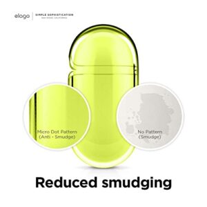 elago Clear Case Compatible with AirPods 3 Case Cover - Compatible with AirPods 3rd Generation Case 2021 with Keychain, Gel Tape Included, Reduced Yellowing, Protective, Wireless Charging[Neon Yellow]