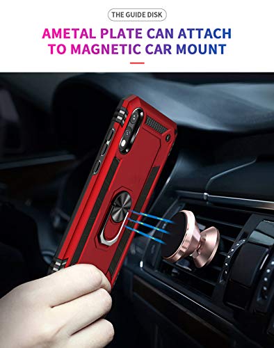 Tznzxm Case for ZTE ZMax 10 /ZTE Z6250 Case, Military Grade [Impact Resistant][Defender][Metal Ring Grip][Magnetic Car Mount] Kickstand Protective Shockproof Case for Consumer Cellular ZMax 10 Blue