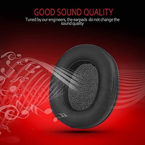 Krone Kalpasmos Premium Replacement ATH M50X earpads, Audio Technica Headphone Covers Fit ATH M50 M40X M40 M35 M30 MSR7, Large Oval Pads for ATH M-Series, Softer and Thicker Memory Foam Ear Cushions