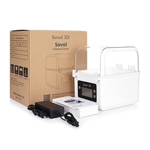 Sovol Filament Dryer, SH01 Filament Dehydrator 3D Printer Spool Holder, Dry Box for Keeping Filament Dry During 3D Printing, Compatible with 1.75mm, 2.85mm Filament and PLA PETG TPU ABS Material