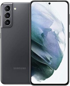 samsung galaxy s21 5g | factory unlocked android cell phone | international version 5g smartphone | pro-grade camera, 8k video, 64mp high res | 128gb, (sm-g991b/ds) (phantom gray) (renewed)