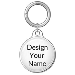 aipnis custom name compatible with airtag case, protective anti-scratch lightweight waterproof cover with key ring for airtags finder tracker - design your text