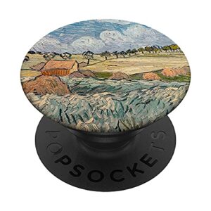 van gogh plain near auvers modern art painting phone cover popsockets swappable popgrip