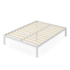 ZINUS Mia Metal Platform Bed Frame / Wood Slat Support / No Box Spring Needed / Easy Assembly, White, Full