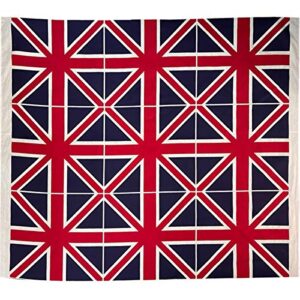 amornphan 45x40 inch united kingdom uk england british national country flag patriotic printed cotton fabric for patchwork needlework diy handmade sewing crafting home decoration (9 small flag size 13"x14")