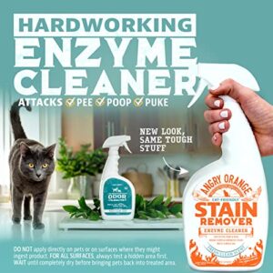 ANGRY ORANGE Pet Carpet Cleaner - 2 Pack - Dog, Ferret, Rabbit & Cat Urine Enzyme Cleaner - Pet Odor Eliminator for Home - Strong Enzymatic Stain Remover for Pee on Rug, Tile, Hardwood Floor