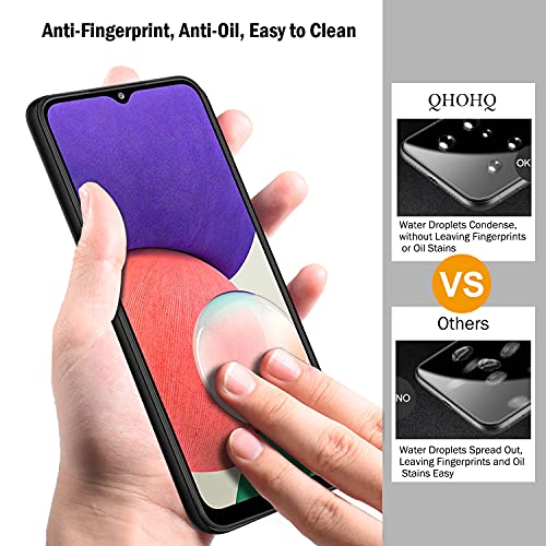 QHOHQ 3 Pack Screen Protector for Samsung Galaxy A22 5G (Not fit Galaxy A22 4G) with 3 Packs Camera Lens Protector,Tempered Glass Film,9H Hardness - HD - Anti-Scratch - 2.5D Edge - Easy Installation