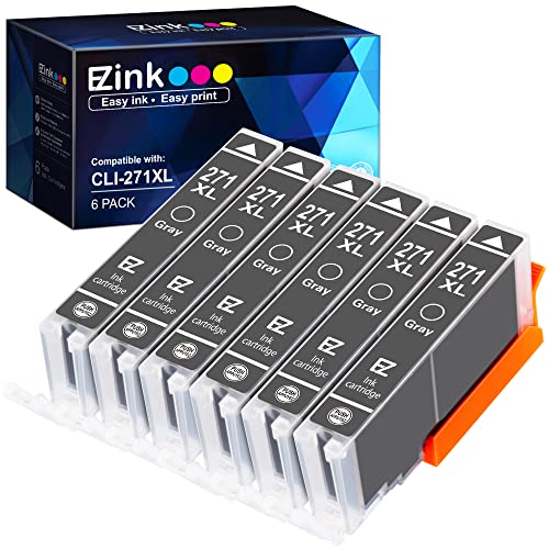 E-Z Ink (TM Compatible Ink Cartridge Replacement for Canon CLI-271XL CLI 271 XL CLI271XL 271XL Compatible with PIXMA TS8020 TS9020 MG7720 Printer (6 Gray)