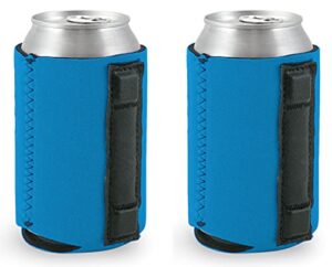 blank magnetic can coolie (2 pack neon blue)