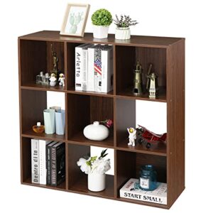 epetlover 9 cube storage organizer, room organizer, cube shelves and storage for home, office,dedroom,living room, book shelf unit, brown…