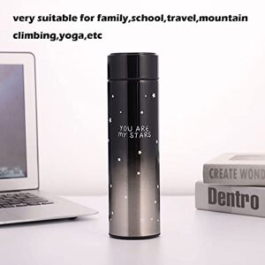 Smart Water Bottle with LED Temperature Display,Tea Infuser Bottle,Travel Coffee Mug,17oz/500ml Insulated Water Bottle,Flask for hot and cold drinks