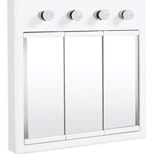 Design House 532382-WHT Concord Lighted Medicine Cabinet, 4, White