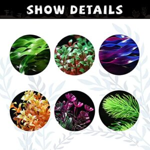 PTFJZ Aquarium Plants-Artificial Fish Tank Plants Artificial Seaweed Water Plants Decoration Ornaments-9pcs