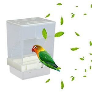 automatic bird feeder for cage,no-mess bird feeder,parakeet seed food container,cage accessories(hook fixed bird feeder)
