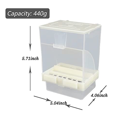 Automatic Bird Feeder for Cage,No-Mess Bird Feeder,Parakeet Seed Food Container,Cage Accessories(Hook Fixed Bird Feeder)