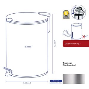 kela Cosmetic bin, Stainless Steel, Silver matt, 5 L