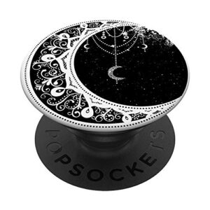 astrology pagan wicca witch gift dreamcatcher crystals moon popsockets popgrip: swappable grip for phones & tablets