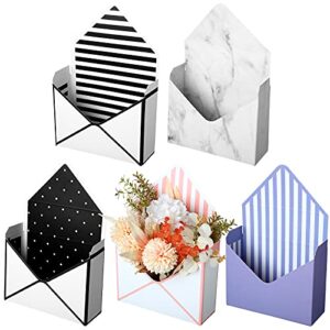 tenare 5 pieces florist bouquet envelope box flower envelope paper boxes flower paper packaging present craft paper boxes for wedding birthday party decoration wrapping supplies