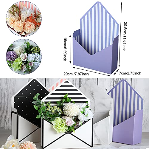 Tenare 5 Pieces Florist Bouquet Envelope Box Flower Envelope Paper Boxes Flower Paper Packaging Present Craft Paper boxes for Wedding Birthday Party Decoration Wrapping Supplies