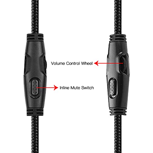 QKIIP HyperX Cloud Alpha Cable, Removable Replacement Alpha Cord, with Mute & Volume Controls Compatible with HyperX Cloud Mix Alpha Gaming Headset (No Mic)