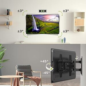 USX MOUNT Full Motion Sliding TV Wall Mount for 32-90" TV, Articulating TV Mount Holds up to 150lbs, TV Centering Swivel Rotate Extend Tilt TV Bracket, Max VESA 600x400mm, 16" 18" 24" Studs