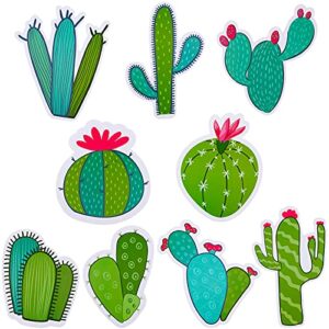 45 pieces cactus cutouts prickly cactus party cutouts green cactus paper-cuts for festive party classroom bulletin board wall decoration