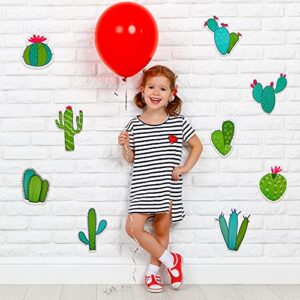 45 Pieces Cactus Cutouts Prickly Cactus Party Cutouts Green Cactus Paper-cuts for Festive Party Classroom Bulletin Board Wall Decoration