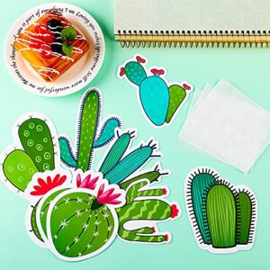 45 Pieces Cactus Cutouts Prickly Cactus Party Cutouts Green Cactus Paper-cuts for Festive Party Classroom Bulletin Board Wall Decoration