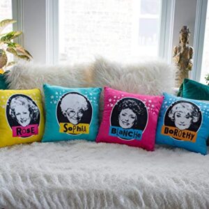 The Golden Girls 14-Inch Character Throw Pillows | Set of 4 | Decorative Square Accent Pillows for Living Room Set, Cushion, Couches And Sofas, Bedroom