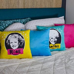 The Golden Girls 14-Inch Character Throw Pillows | Set of 4 | Decorative Square Accent Pillows for Living Room Set, Cushion, Couches And Sofas, Bedroom