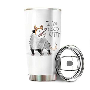 i am good kitty design stainless steel tumbler 20oz & 30oz travel mug