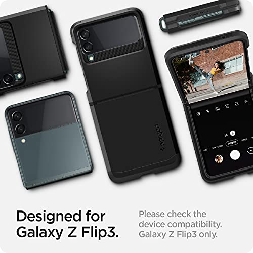 Spigen Tough Armor [Hinge Protection Technology] Designed for Galaxy Z Flip 3 5G Case (2021) - Black