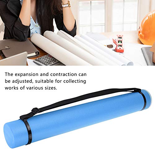 Drawing Storage Tube, Poster Tube, Extendable Artworks for Posters Maps Documents(blue)