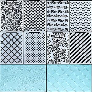 8 pieces embossing folders embossing machine template paper card embossing stencil for card making diy flower scrapbook photo album craft decoration, 5.9 x 4.1 inch