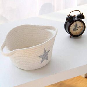 nc storage box cotton thread weaving five pointed star sundries desktop cosmetic book remote control magazine organizer basket