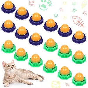 nuanchu 18 pieces cat candy ball, kitten treats snacks edible ball, catnip wall balls lickable sugar ball, interactive sweet snack candy toys for cat kitten