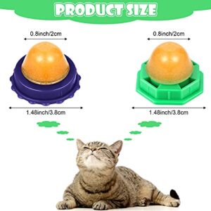 Nuanchu 18 Pieces Cat Candy Ball, Kitten Treats Snacks Edible Ball, Catnip Wall Balls Lickable Sugar Ball, Interactive Sweet Snack Candy Toys for Cat Kitten