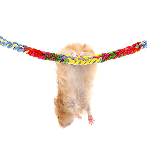 jiebor 6Pcs Sugar Glider Toys Cage Accessories Hanging Climbing Rope for Rat Ferret Hamster Parrot Small Birds Animal