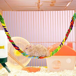 jiebor 6Pcs Sugar Glider Toys Cage Accessories Hanging Climbing Rope for Rat Ferret Hamster Parrot Small Birds Animal