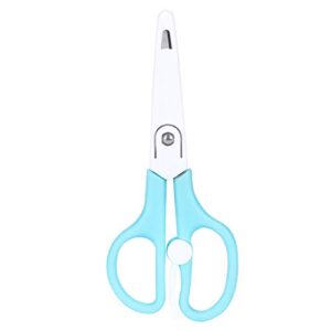 toddler safety scissor, 3 color multi function scissors portable stainless steel food vegetables scissors supplement tool safety healthy baby food scissors(blue)shears