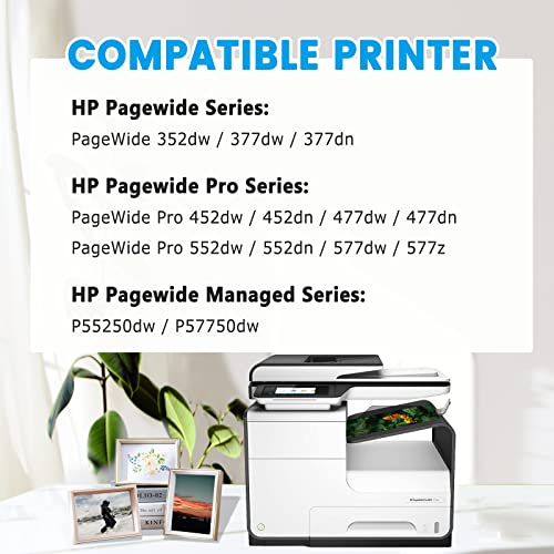 BINKSYLER Compatible 972A 972 Black Ink Cartridges Replacement for HP 972A 972 (f6t80) to Work with HP Pagewide Pro 477dw 377dw 577dw 477dn 452dn 452dw 552dw P55250dw P57750dw Printer (1 Black)