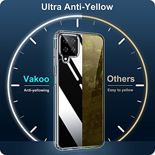 Vakoo Case for Samsung Galaxy A12 Case, 6.5-Inch, Ultra Clear Hard PC Back+Soft TPU Bumper Protective Phone Cover
