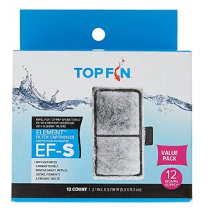 top fin ef-s element aquarium filter cartridges - 12pk