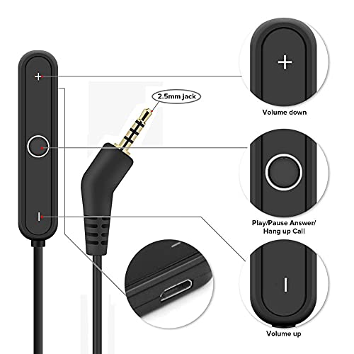 BUTIAO QC3 Bluetooth Adapter, Wireless 5.0 Stereo Audio Adapter Handsfree Receiver for Bose QuietComfort 3 QC3 Headphones