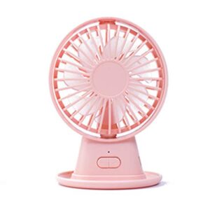 qiguch66 mini fan for desk,usb desk fan,small personal fan,desktop fan adjustable angle usb powered abs 3 speed cooling table fan for office - pink