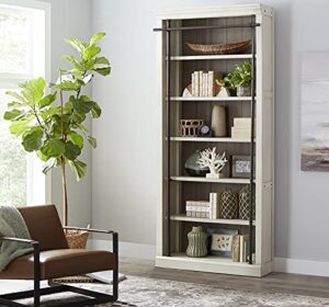 martin furniture fully assembled 8' tall bookcase, aged chateau white