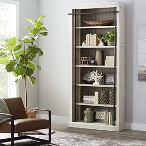 Martin Furniture Fully Assembled 8' Tall Bookcase, Aged Chateau White